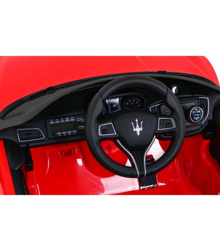 Intérieur Maserati électrique rouge pour enfant